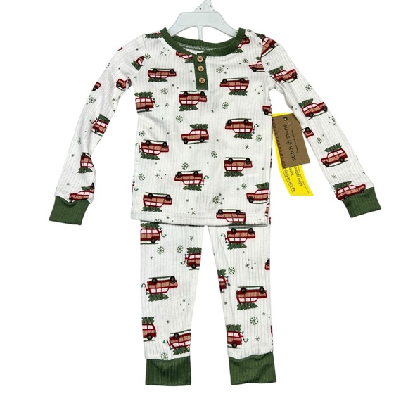 stich and stone Other - Kids Pajamas with Green and Red Pattern